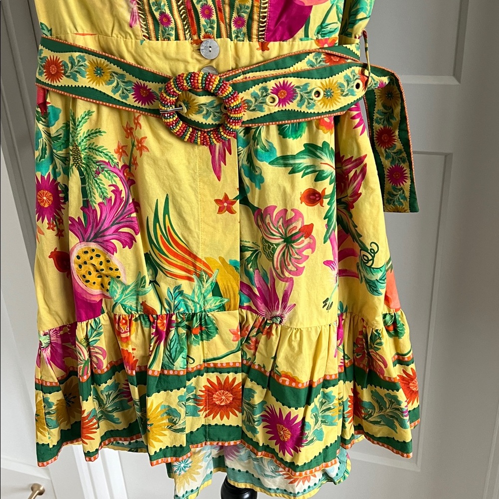 FARM Rio Tropical Yellow Dress with Floral Accents - Picture 5 of 6